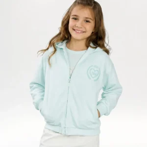 Chaqueta chándal niña aguamarina | Con capucha