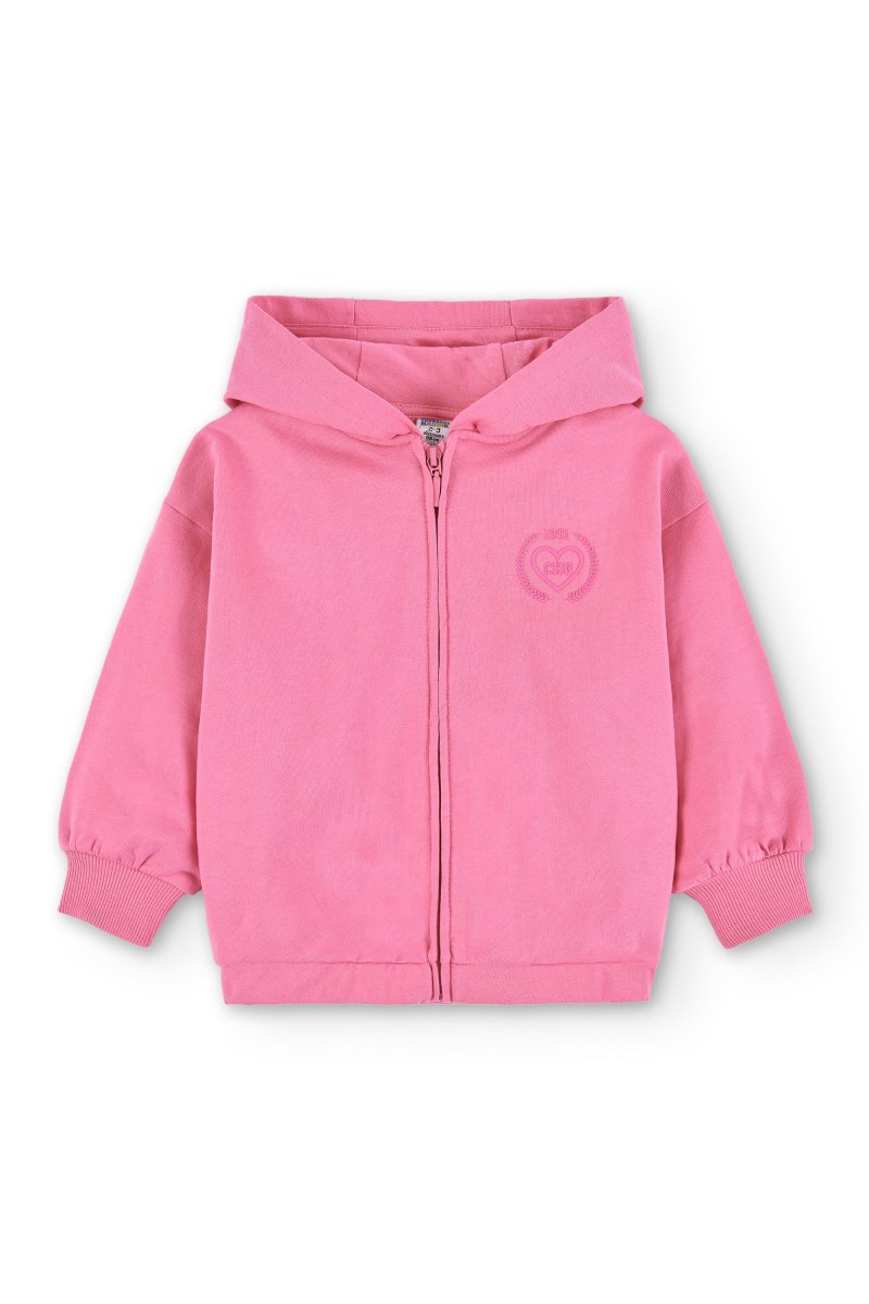 Chaqueta chándal niña fucsia | Con capucha