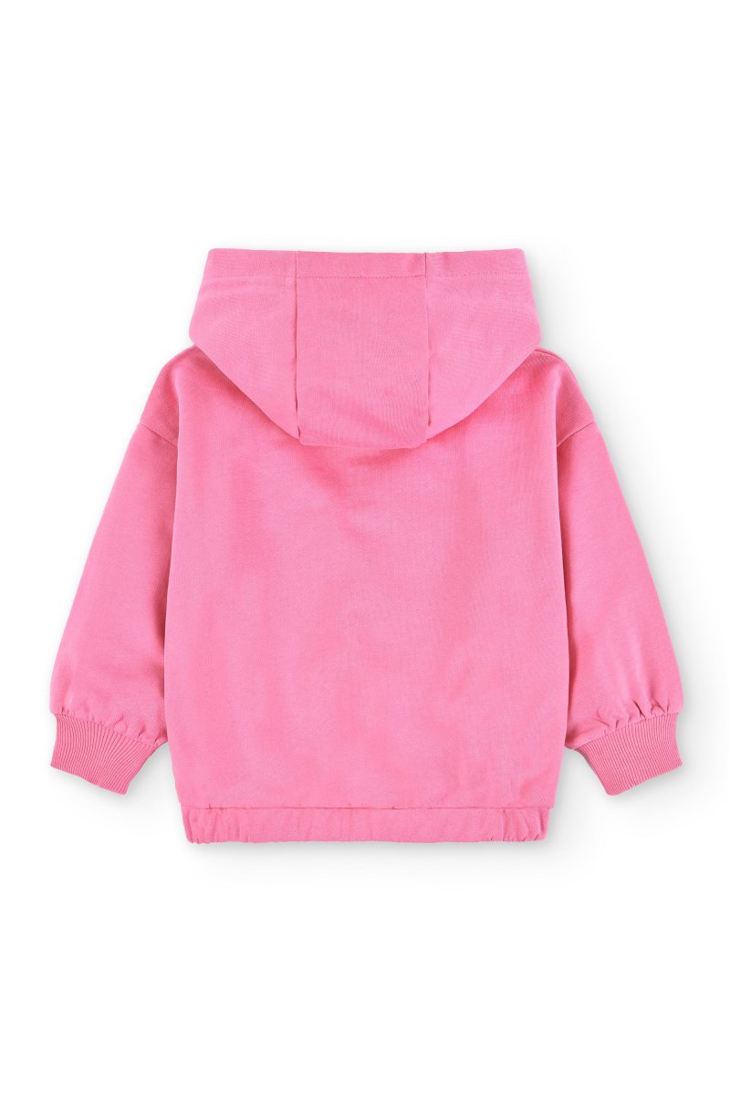 Chaqueta chándal niña fucsia | Con capucha - Imagen 4