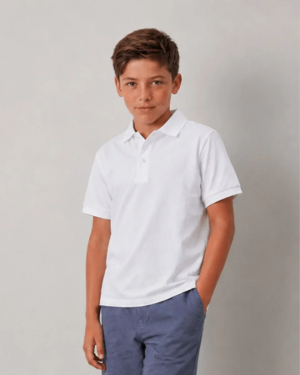 Polo de niño blanco - Imagen 2