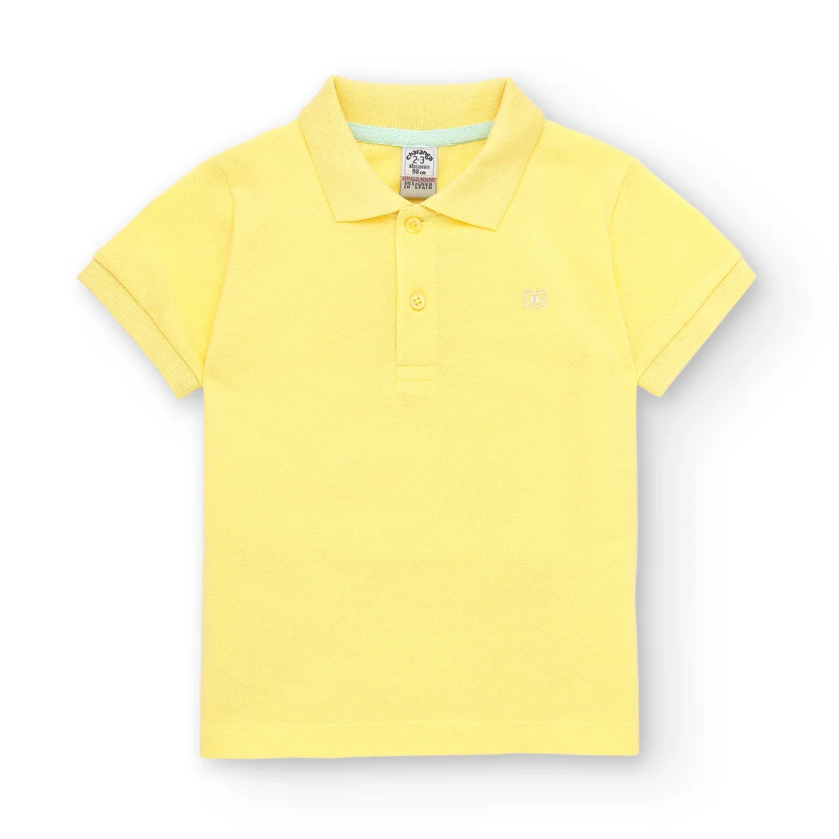 Polo niño amarillo piqué - Imagen 3