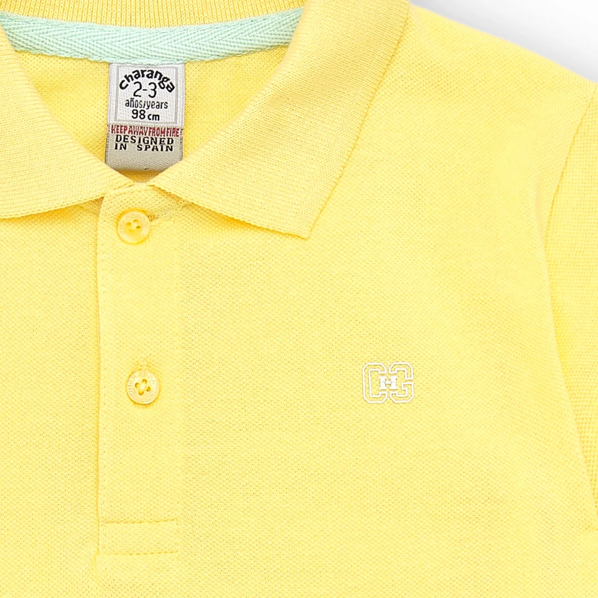Polo niño amarillo piqué - Imagen 4