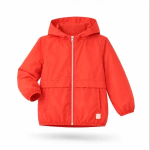 Parka infantil roja unisex | Con capucha