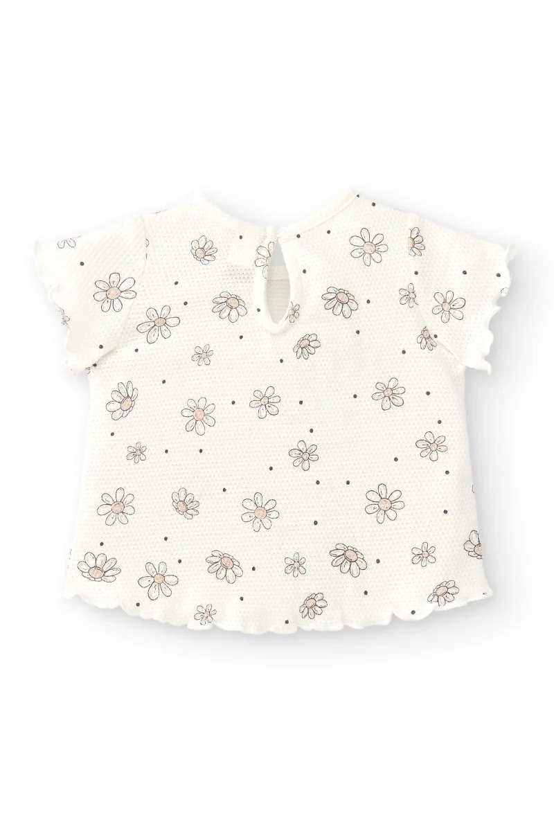 Camiseta de recién nacido de flores | Algodón orgánico - Imagen 3