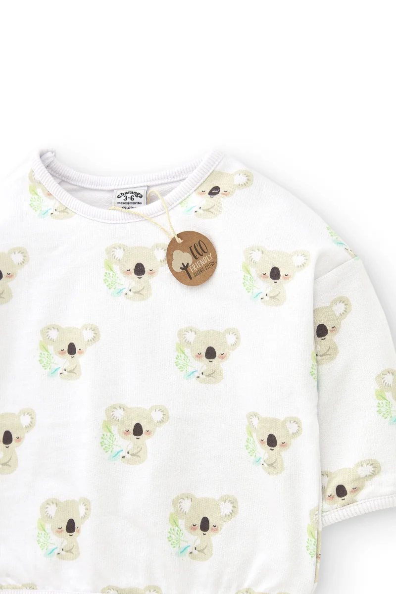 Sudadera recién nacido crudo con koalas - Imagen 3