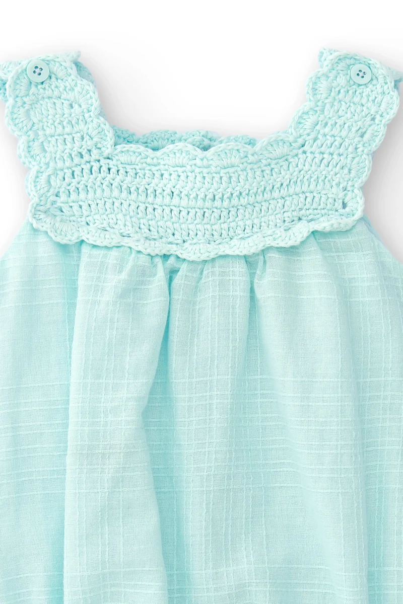 Ranita de recién nacido aguamarina con crochet - Imagen 5