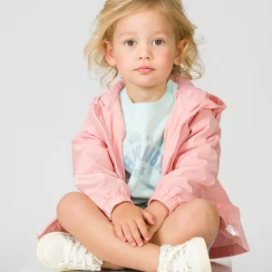 Parka bebé niña rosa con capucha