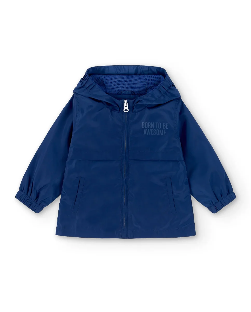 Parka de bebé azul marino | Con capucha