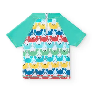 Camiseta de baño protección solar de bebé cangrejos