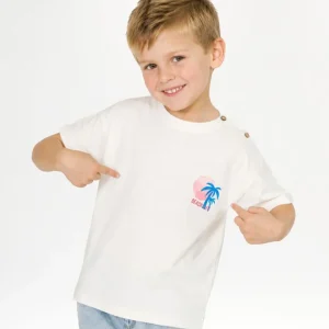 Camiseta de bebé niño crudo