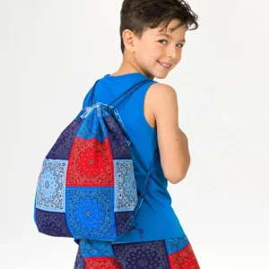 Mochila saco niño patchwork bandana multicolor
