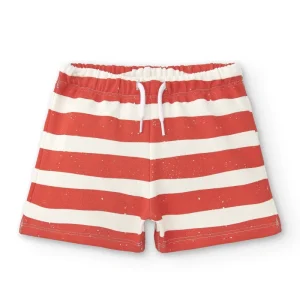 Short de bebé rayas rojo