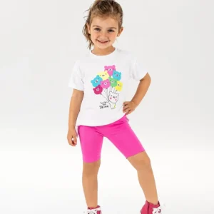 Legging corto bebé niña fucsia