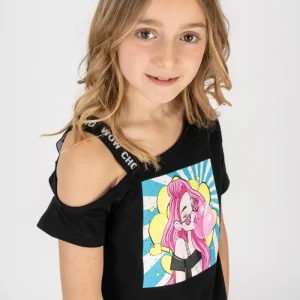 Camiseta de niña negro
