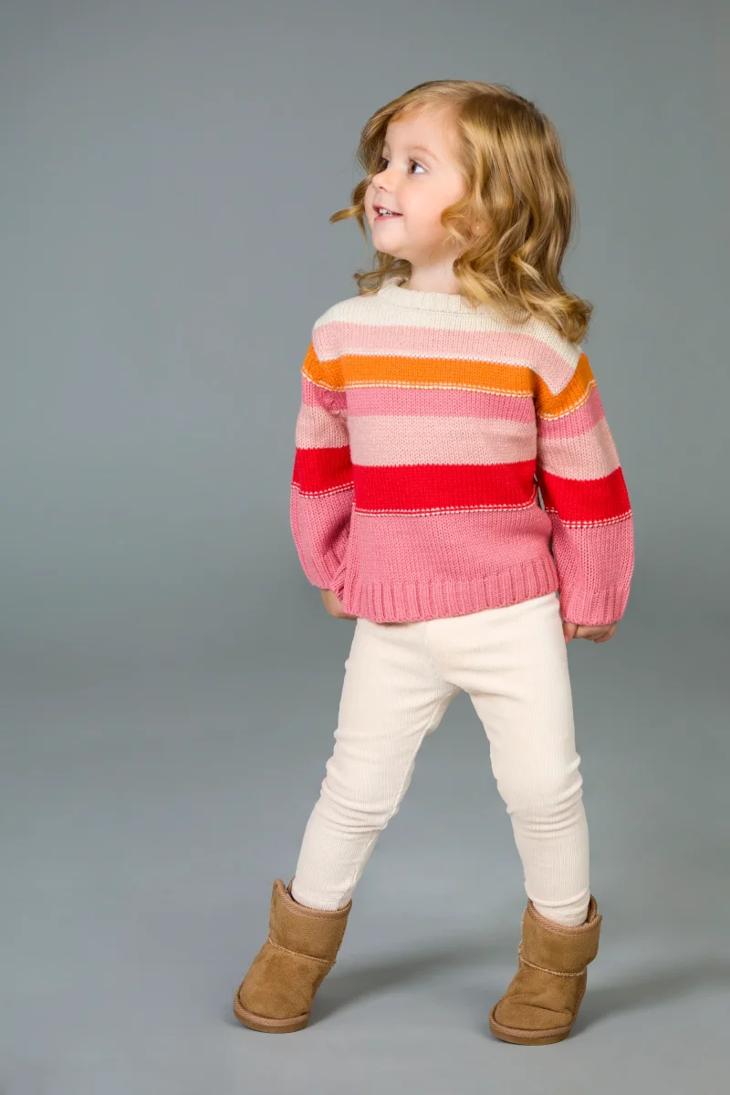 Legging bebé de pana elástico color crudo - Charanga