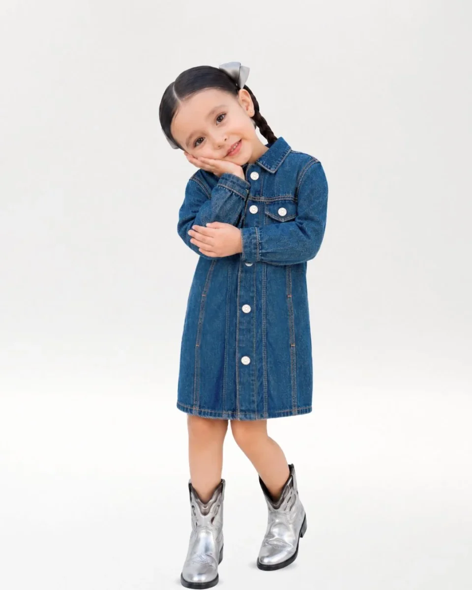 Vestido vaquero niña - Imagen 2