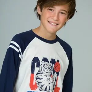 Camiseta manga larga de niño marino Cool