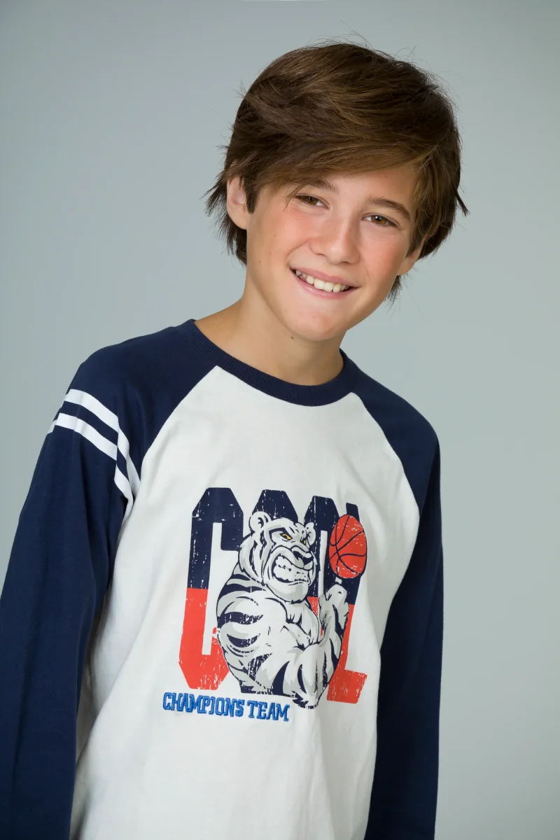 Camiseta manga larga de niño marino Cool