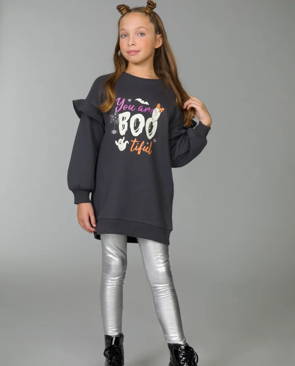 Legging plateado niña | Efecto metalizado - Imagen 2