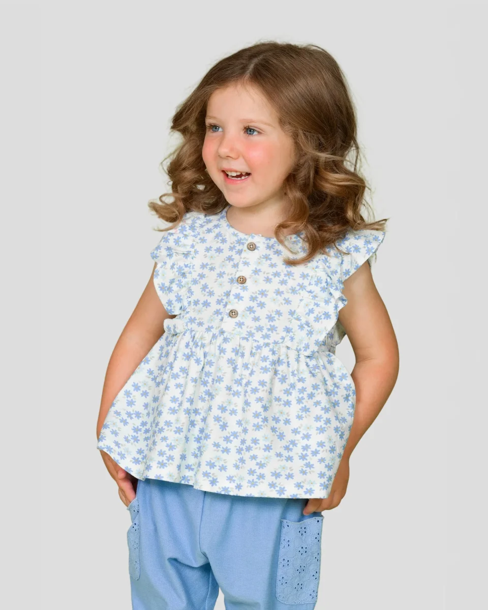 Blusa de bebé estampado floral