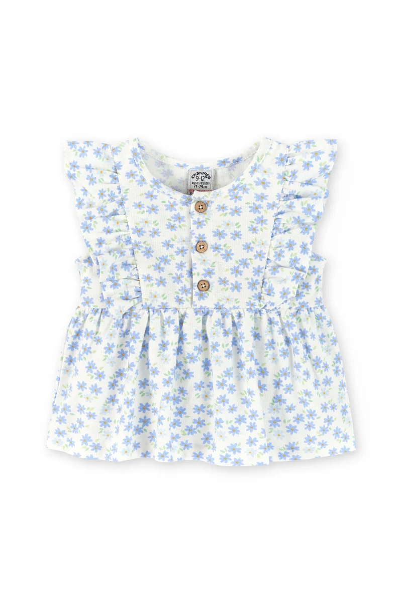 Blusa de bebé estampado floral - Imagen 3