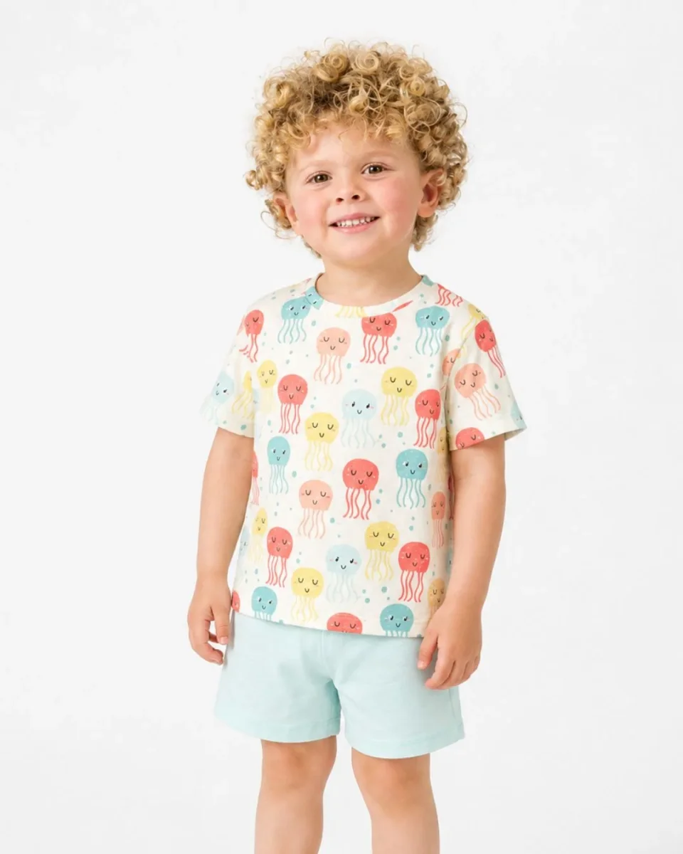 Conjunto bebé niño medusas - Imagen 2