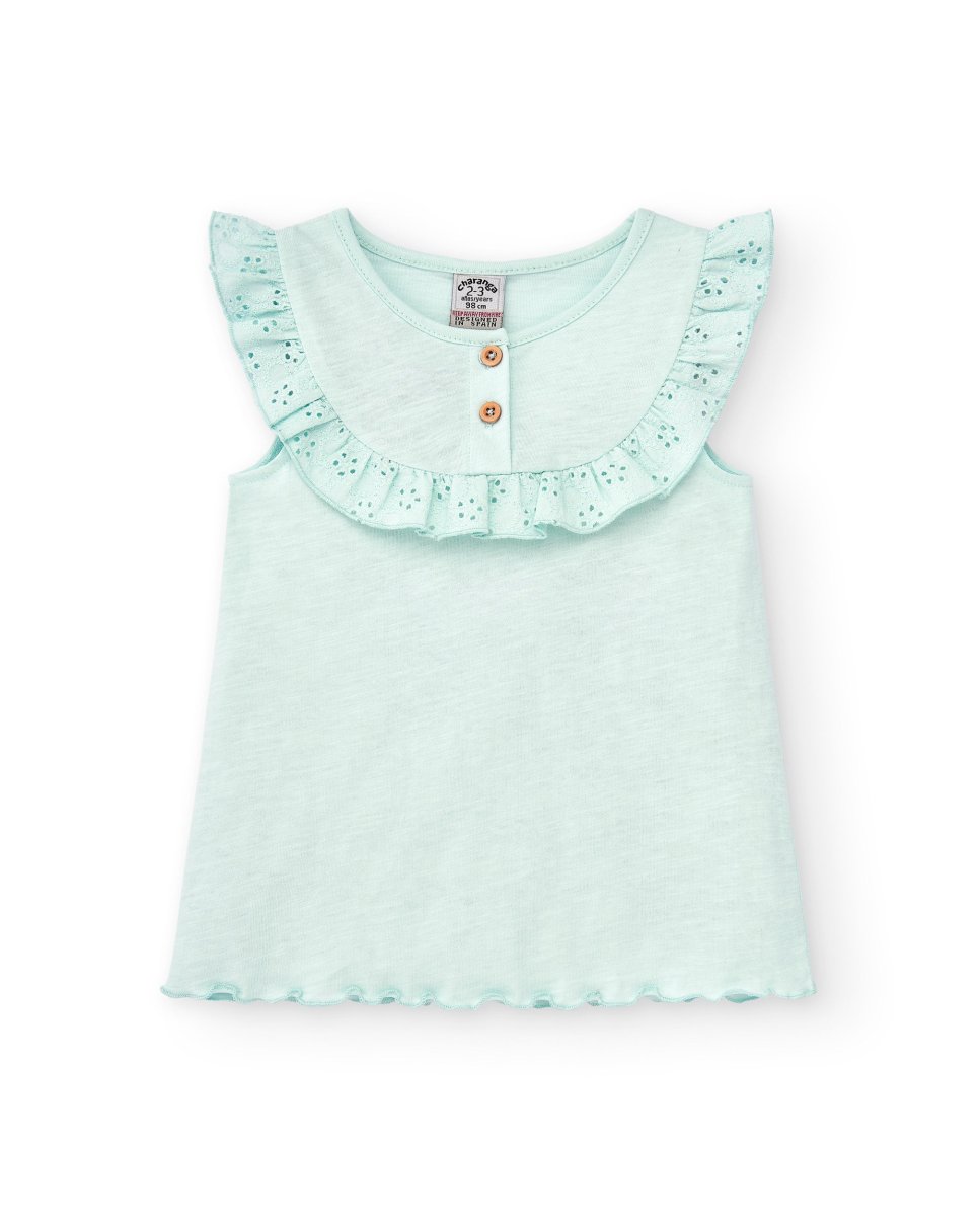 Camiseta de niña aguamarina - Imagen 3