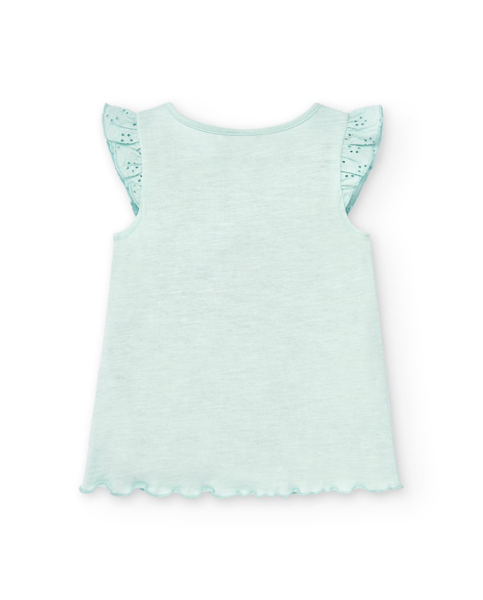 Camiseta de niña aguamarina - Imagen 4
