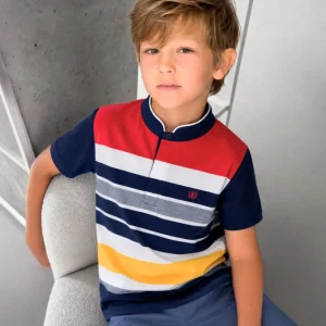 Polo niño rayas multicolor