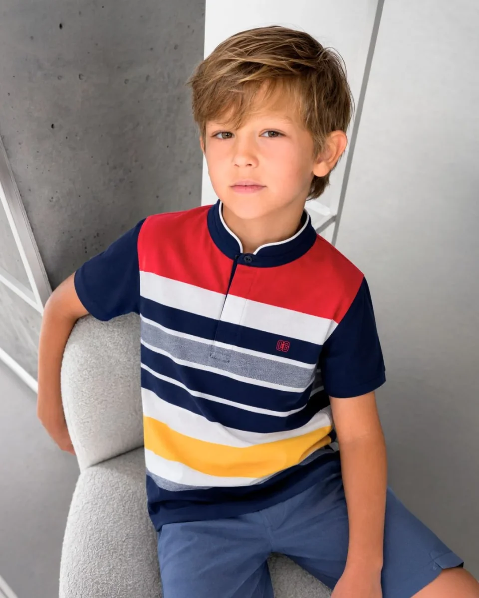 Polo niño rayas multicolor