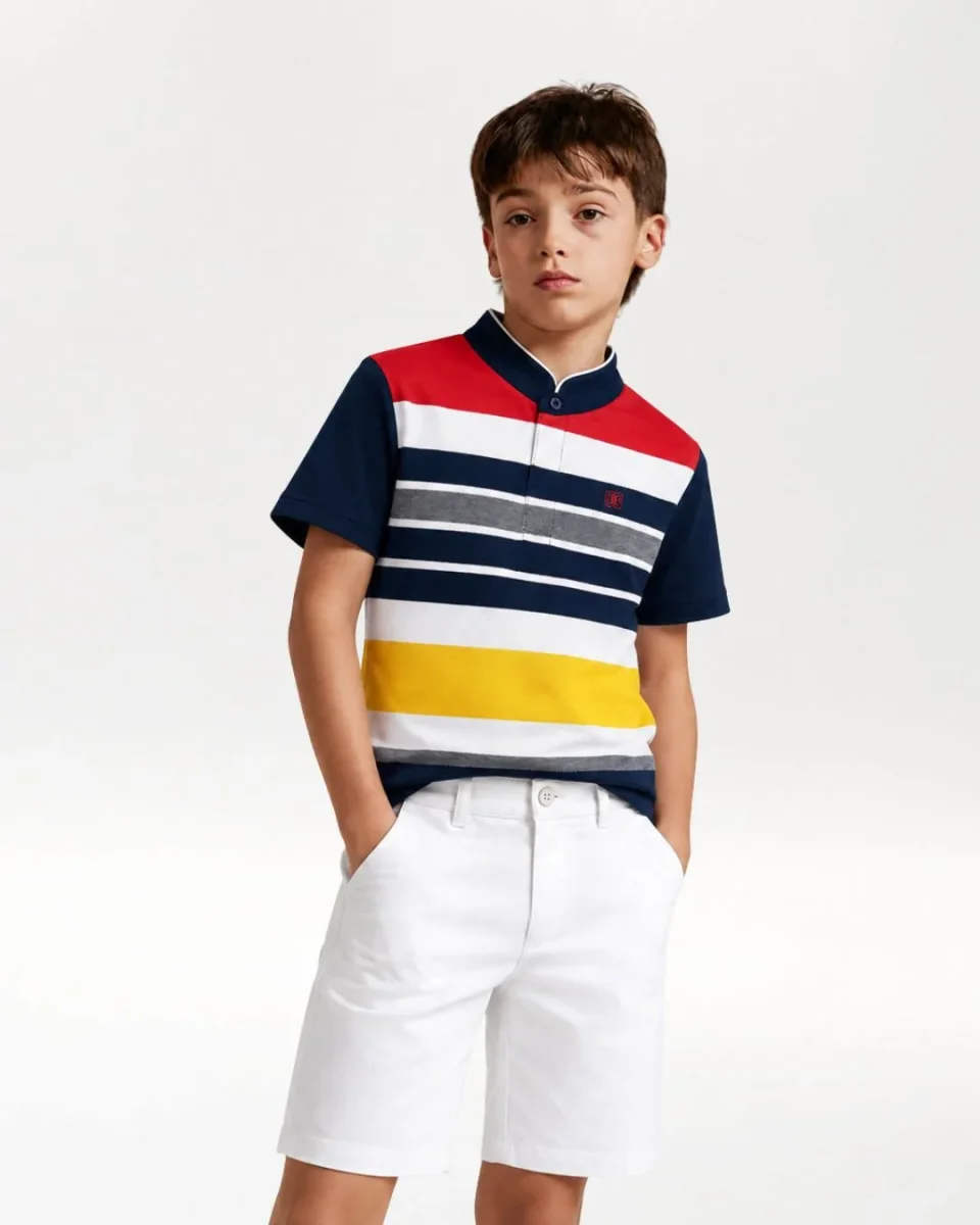 Polo niño rayas multicolor - Imagen 3