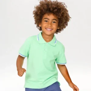 Polo de niño verde manga corta