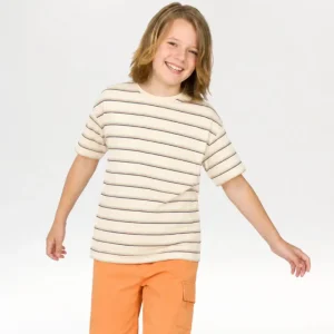 Camiseta niño rayas algodón orgánico