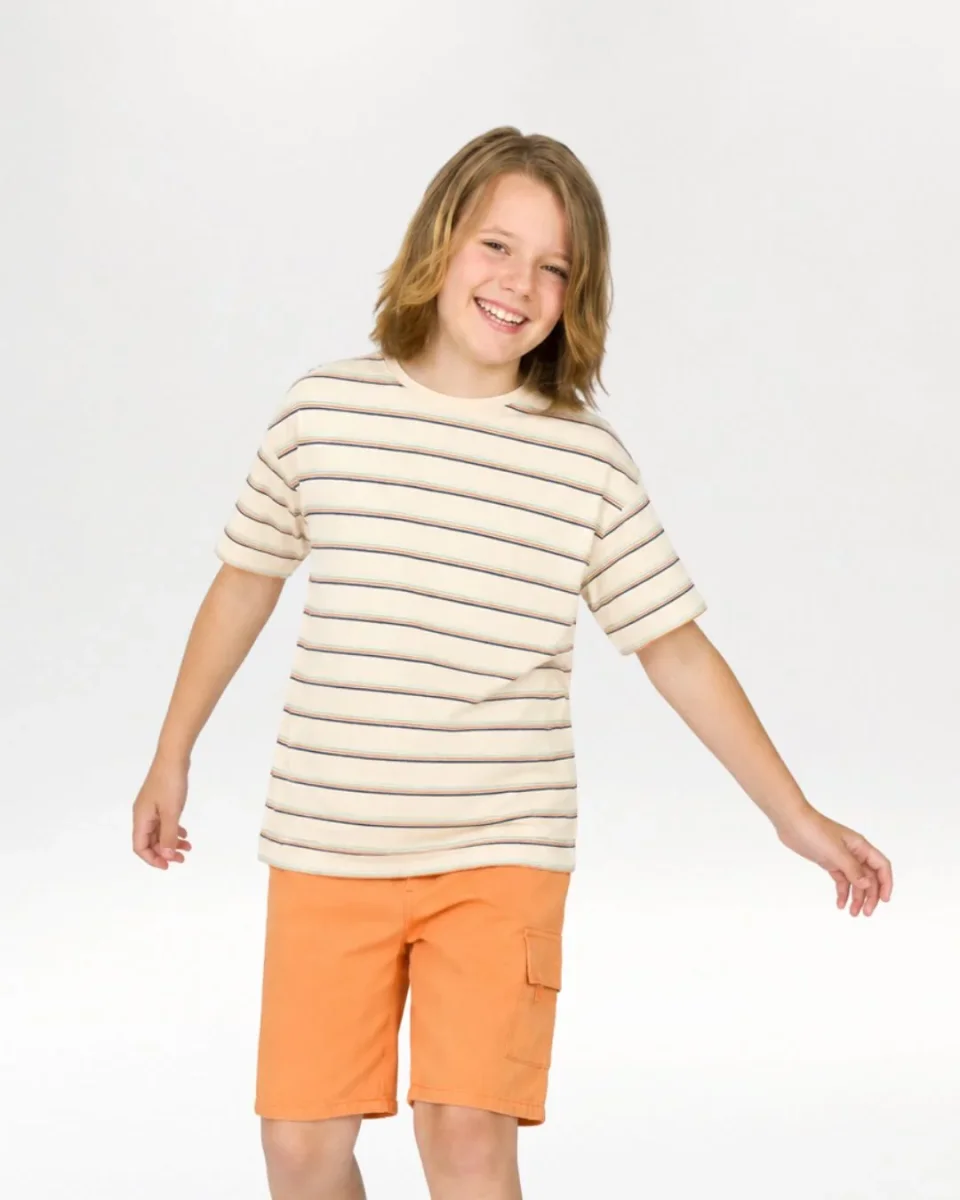 Camiseta niño rayas algodón orgánico