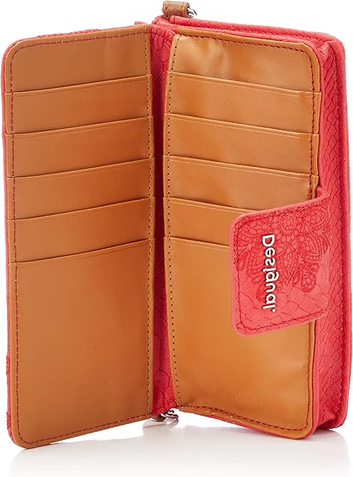 DESIGUAL – Bolso Monedero Desigual Mujer Hela Carmen Rojo 20SAYP54 Bandolera Mini - Imagen 9