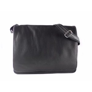 Cartera piel auténtica tipo messenger Hexagona