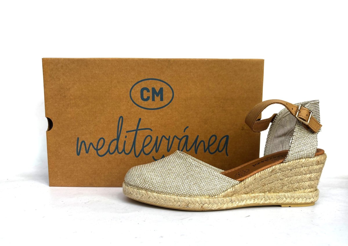 Alpargatas de cuña CM Mediterránea Amida oro