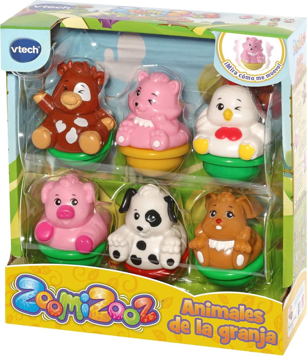 VTECH – ZoomiZooz Animales de la Granja Pack 6 Figuras 1-5 Años