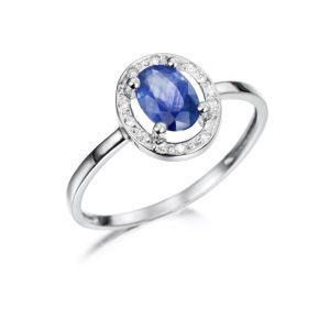 Anillo Orla Zafiro Mi Primera Joya