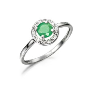 Anillo Orla Esmeralda Mi Primera Joya