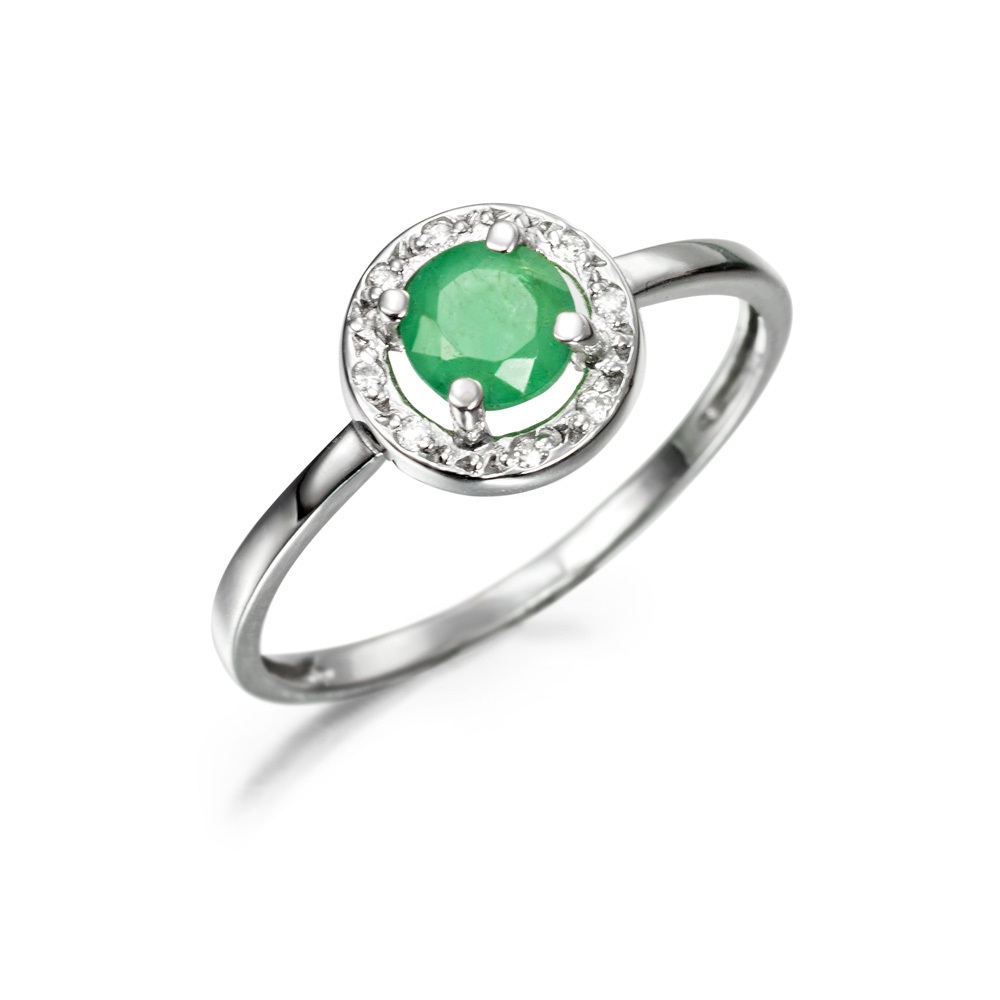Anillo Orla Esmeralda Mi Primera Joya