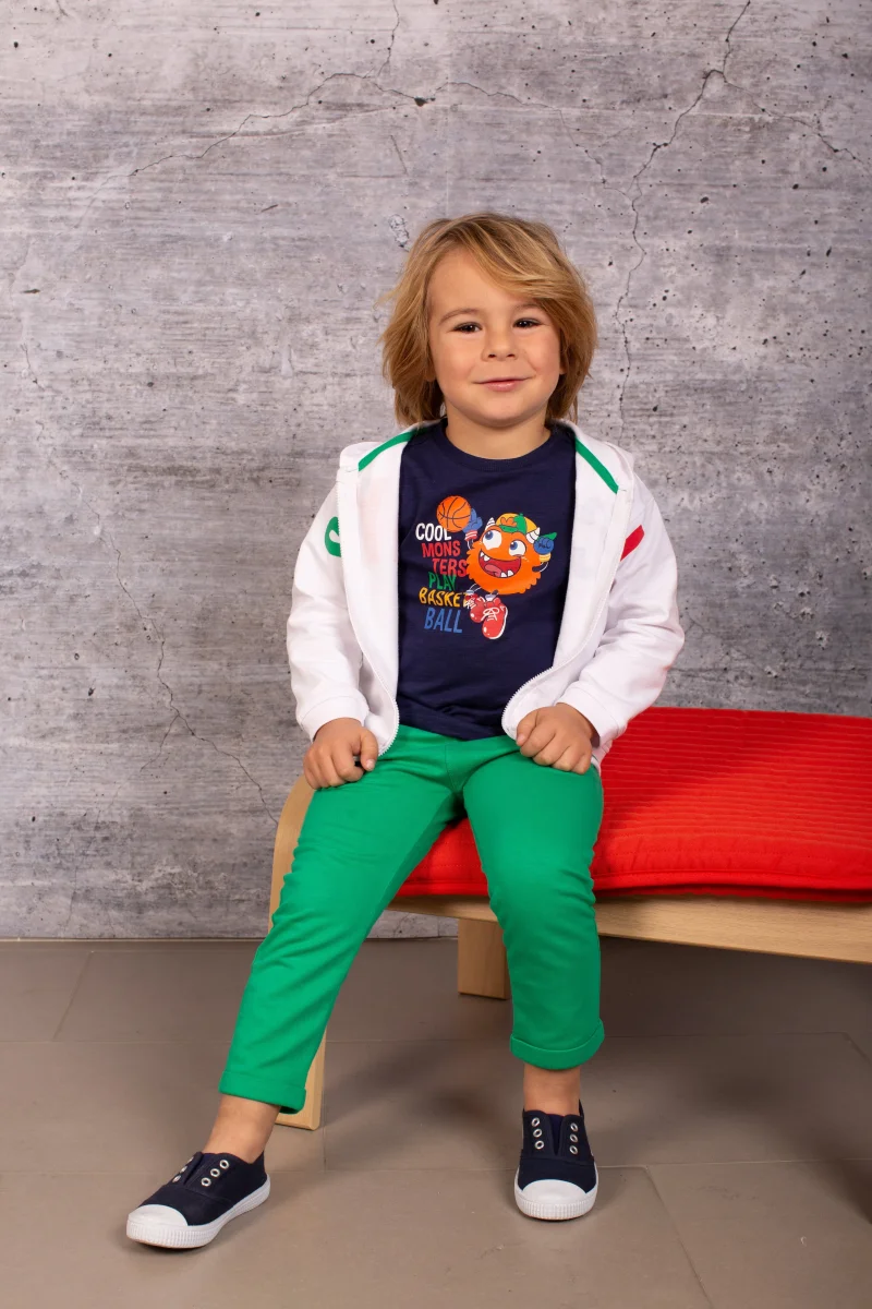Camiseta de bebé marino estampado basket - Imagen 5