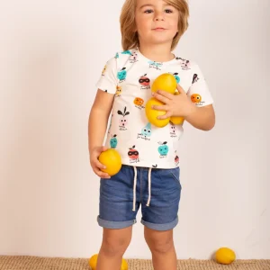 Camiseta de bebé estampado frutas colores