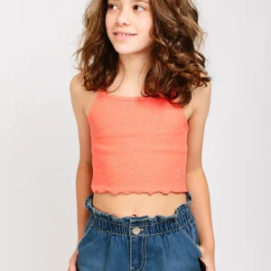Camiseta de niña coral