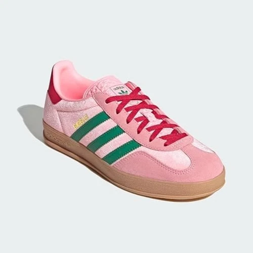 ADIDAS – Gazelle Indoor Mujer Rosa Verde JI2713 Zapatillas Retro Talla 38 - Imagen 4