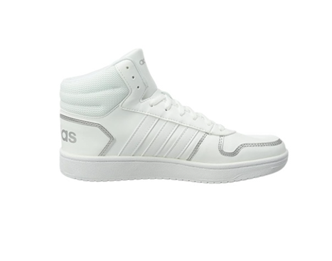 ADIDAS – Zapatillas Mujer Hoops 2.0 Mid Blanca Metalizada Talla 40 2/3 EU