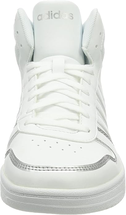 ADIDAS – Zapatillas Mujer Hoops 2.0 Mid Blanca Metalizada Talla 40 2/3 EU - Imagen 8