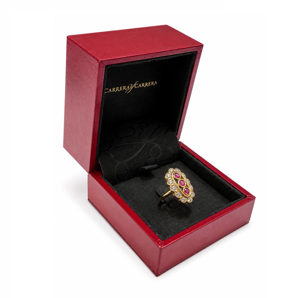 Anillo vintage Carrera&Carrera oro amarillo, rubí y diamantes- circa 1980 - Imagen 6