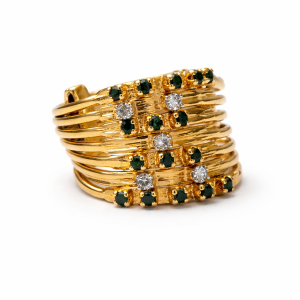 Anillo vintage diseño geométrico – circa 1980
