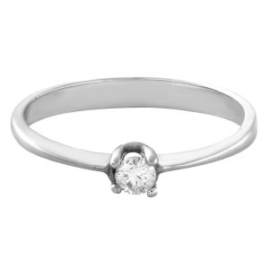 Anillo pedida solitario diamante 0.08 cts